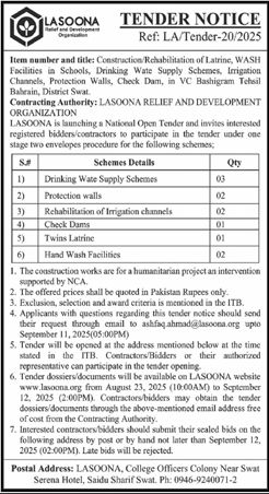 LASOONA Tender Notice